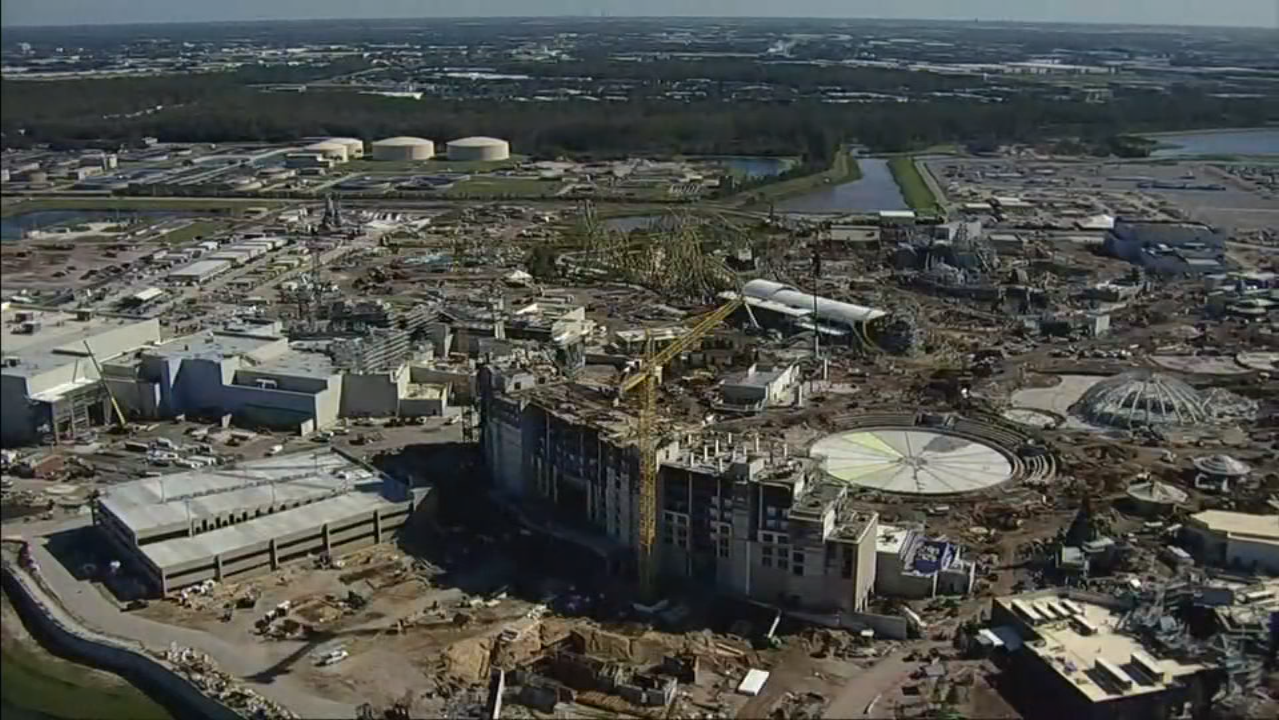 Universal Studios theme park construction
